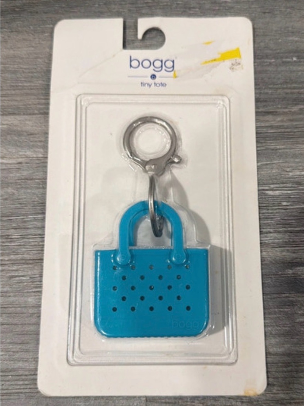 NWT BOGG Bag Tiny Tote Keychain Charm Aqua Blue Mini Bogg Bag